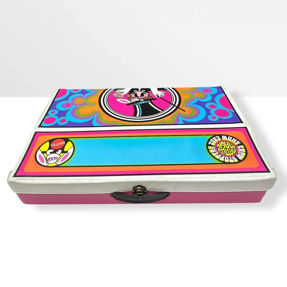 Vintage 1969 Mattel Magic Show Stoppers Showcase Magic Kit Case 5830 Psychedelic